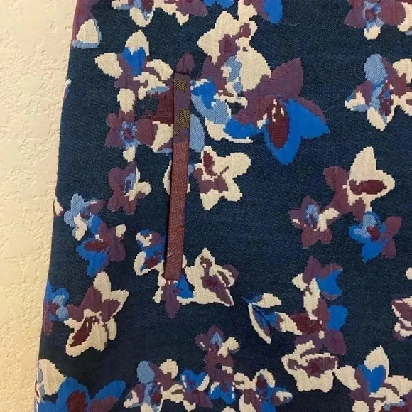 Anthropologie Maeve Cardana Purple Blue Floral Mini Skirt Size 0 - Picture 4 of 9